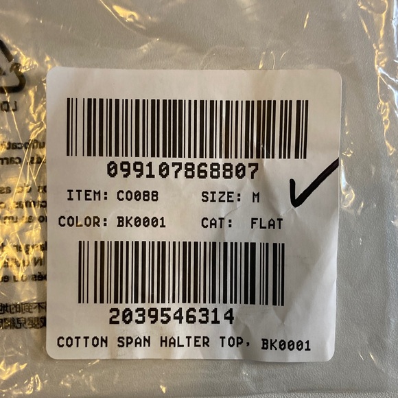 J Crew Stretch Cotton Halter Top M Black Tank Blouse Twist - Picture 8 of 8